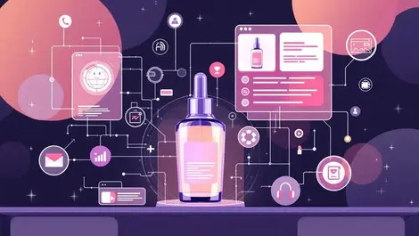 Modern beauty product digital interface personalized recommendations tech enhanced shopping