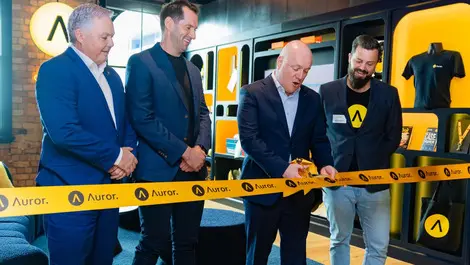 Ribbon cut 2   police minister  ceo co founder phil thomson   pm  co founder james corbett
